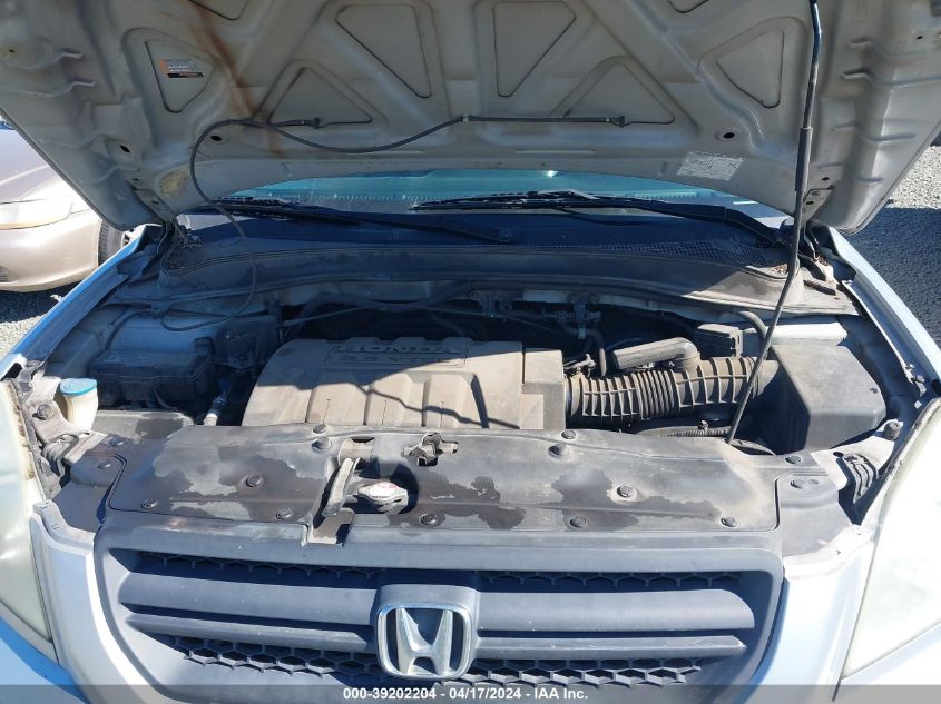 2005 Honda Pilot Ex-L VIN: 2HKYF18625H516502 Lot: 39202204