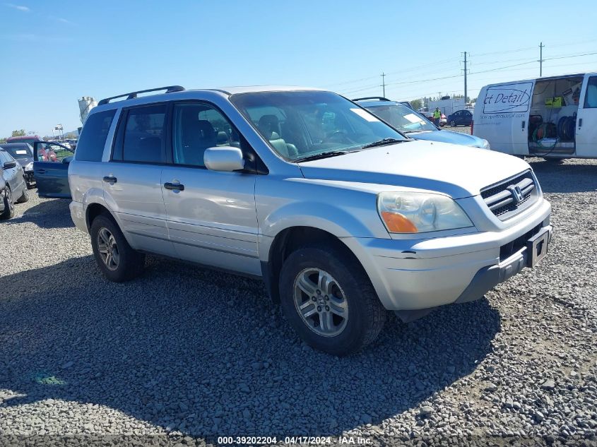 2005 Honda Pilot Ex-L VIN: 2HKYF18625H516502 Lot: 39202204