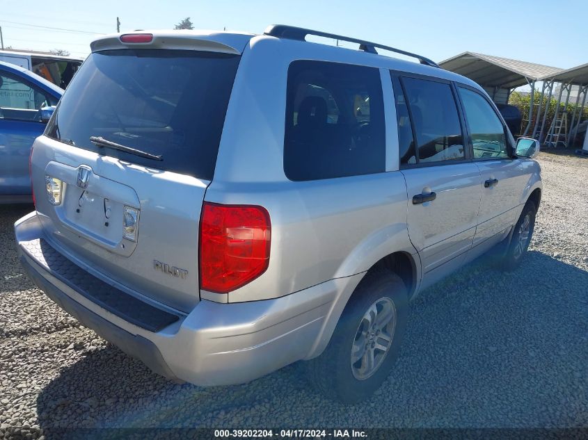 2005 Honda Pilot Ex-L VIN: 2HKYF18625H516502 Lot: 39202204