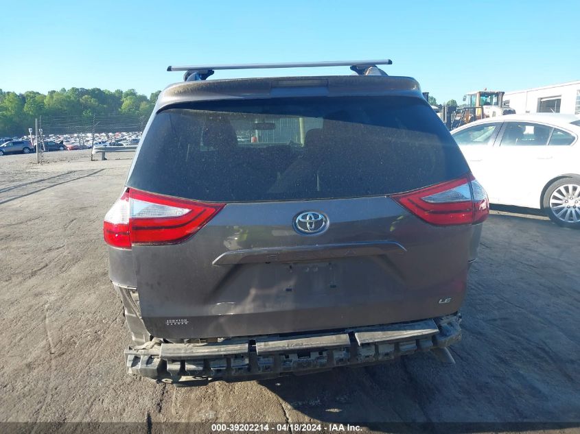 2016 Toyota Sienna Le 8 Passenger VIN: 5TDKK3DC7GS720444 Lot: 39202214