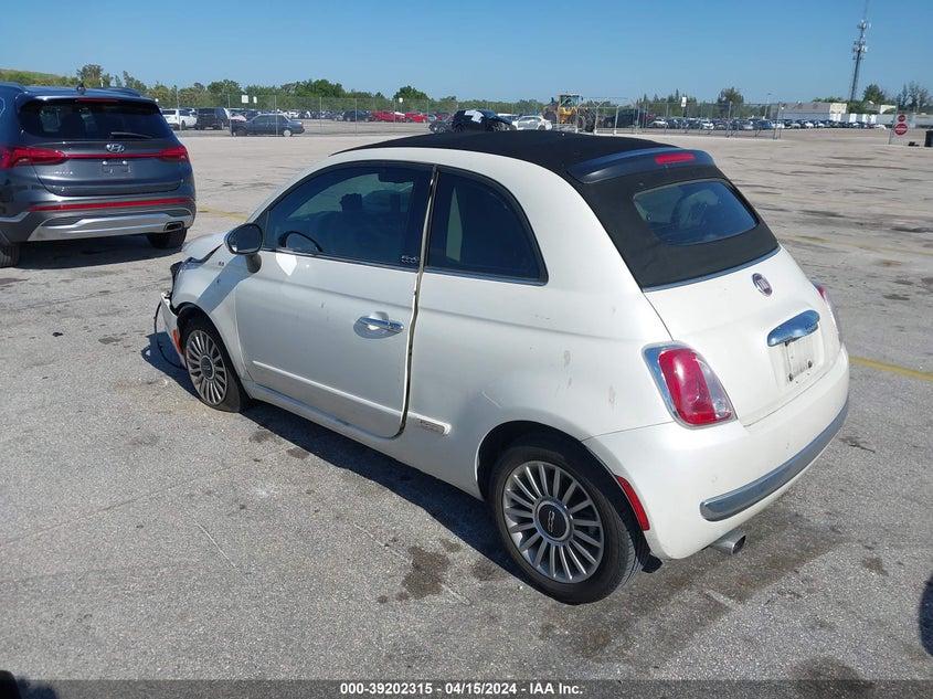 2012 Fiat 500C Lounge VIN: 3C3CFFER2CT119153 Lot: 39202315