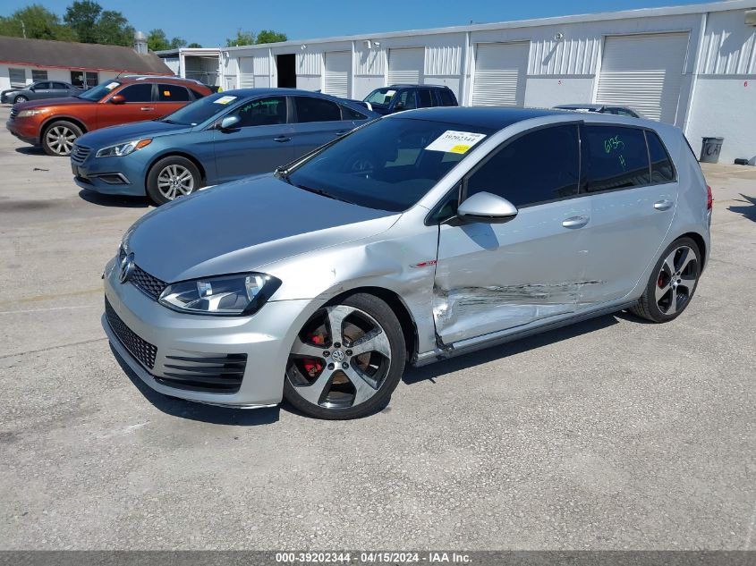 2016 Volkswagen Golf Gti Se 4-Door VIN: 3VW4T7AU7GM011066 Lot: 39202344