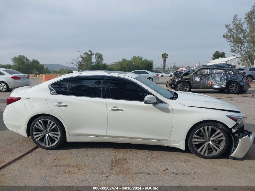 2021 Infiniti Q50 Sensory VIN: JN1EV7CP8MM704988 Lot: 39202474