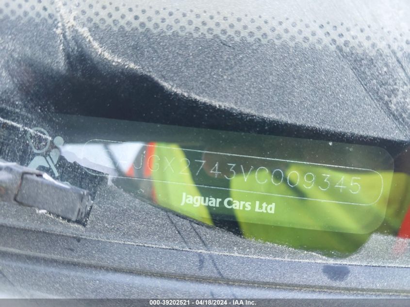 1997 Jaguar Xk8 VIN: SAJGX2743VC009345 Lot: 39202521