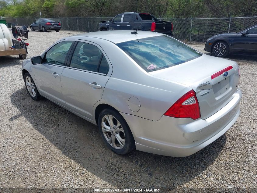 2012 Ford Fusion Se VIN: 3FAHP0HA9CR223255 Lot: 39202743