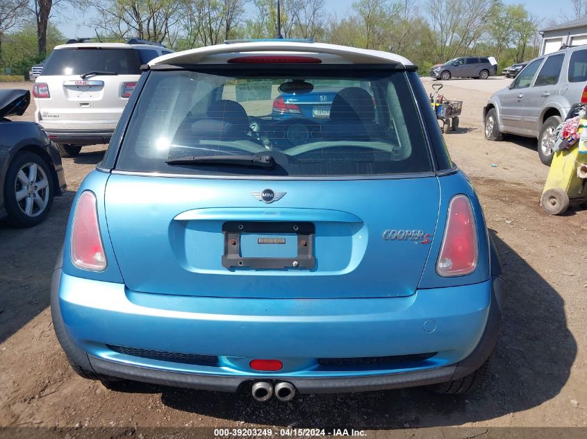 2005 Mini Cooper S VIN: WMWRE33575TL10893 Lot: 39203249