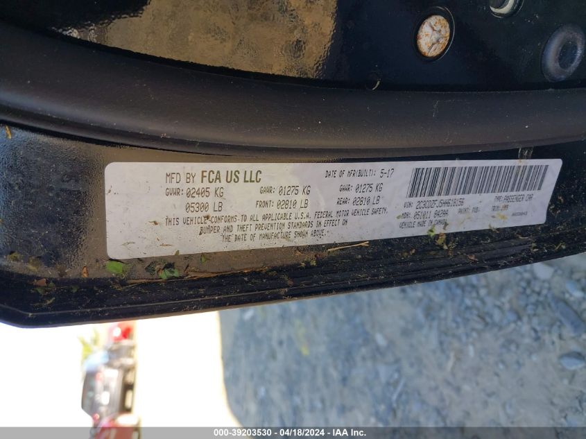 2017 Dodge Challenger T/A 392 VIN: 2C3CDZFJ5HH618156 Lot: 39203530