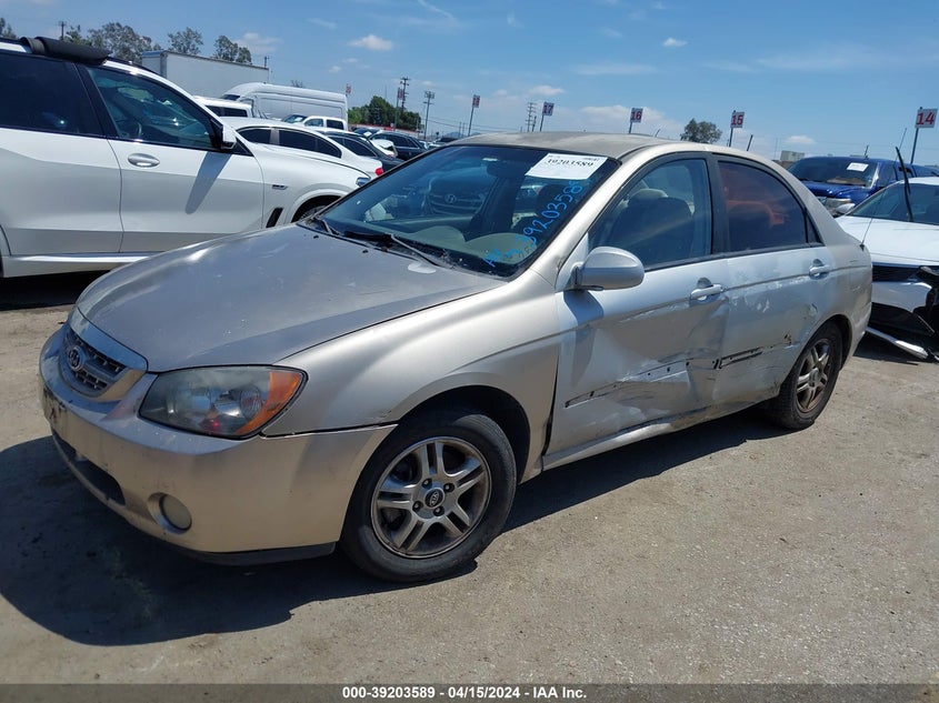 2004 Kia Spectra Ex/Lx VIN: KNAFE122245043860 Lot: 39203589