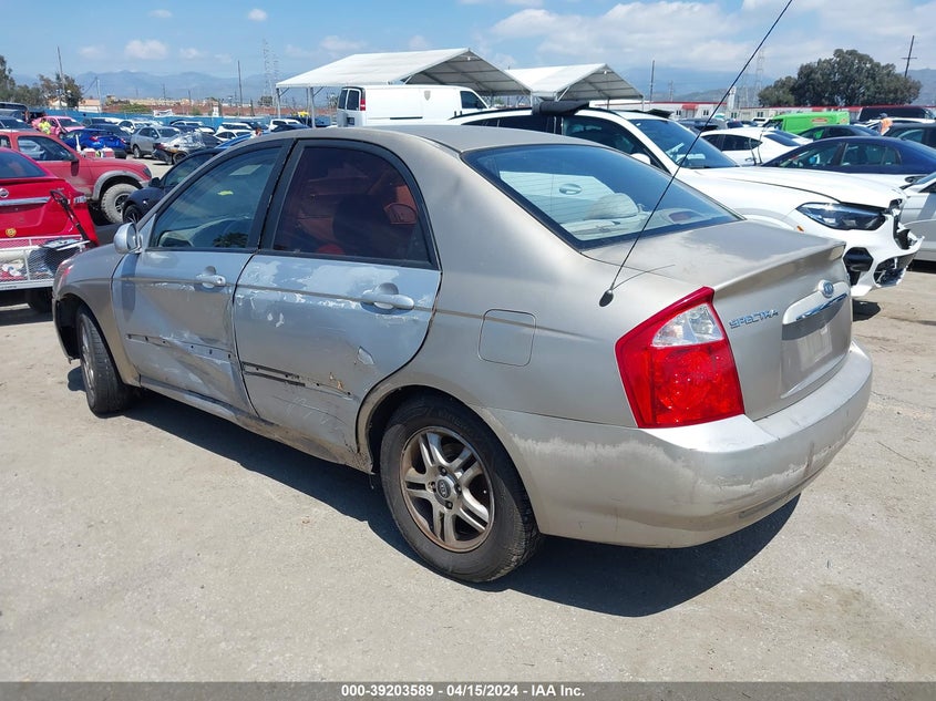 2004 Kia Spectra Ex/Lx VIN: KNAFE122245043860 Lot: 39203589