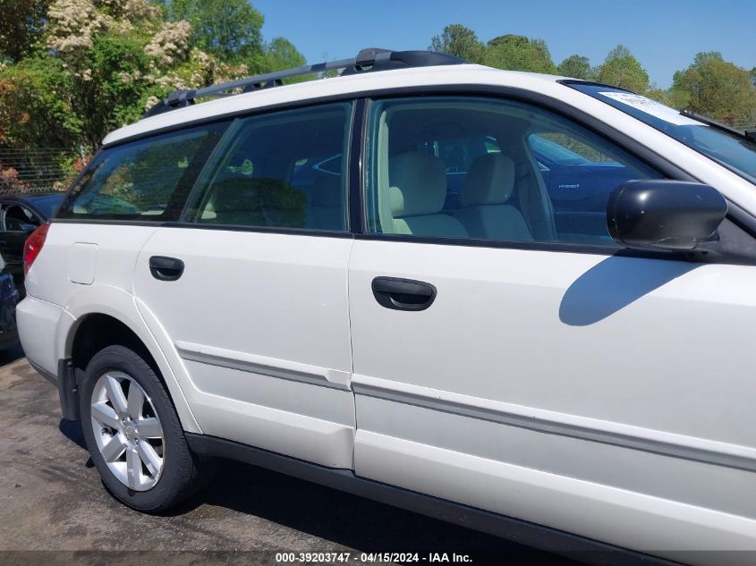 2007 Subaru Outback 2.5I VIN: 4S4BP61C177335619 Lot: 39203747