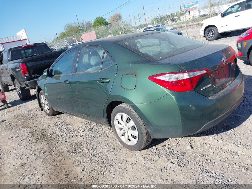 2016 Toyota Corolla Le VIN: 2T1BURHE9GC523759 Lot: 39203780