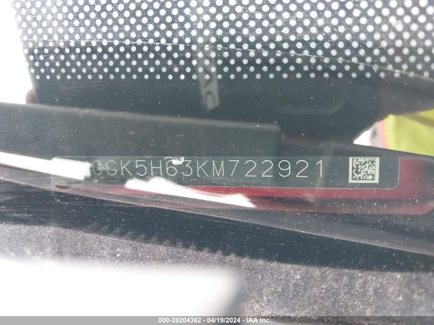 2019 Honda Fit Sport VIN: 3HGGK5H63KM722921 Lot: 39204362