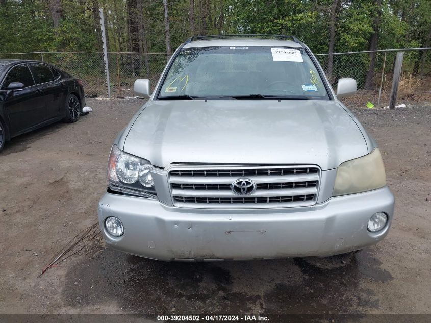 2003 Toyota Highlander Limited V6 VIN: JTEGF21A430114633 Lot: 39204502