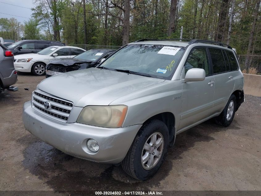 2003 Toyota Highlander Limited V6 VIN: JTEGF21A430114633 Lot: 39204502