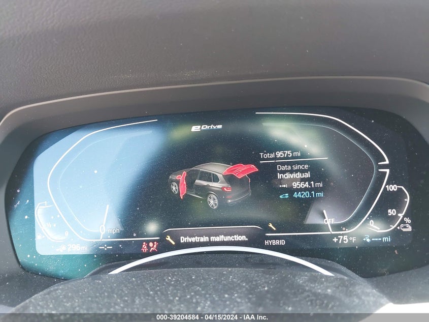 2023 BMW X5 PHEV XDRIVE45E VIN: 5UXTA6C06P9R77754