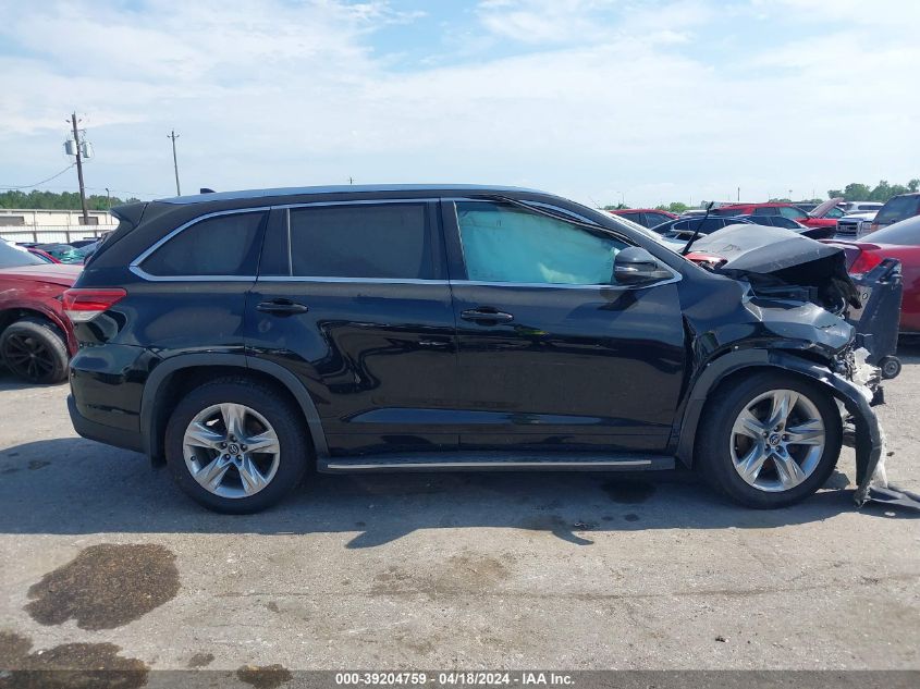 2017 Toyota Highlander Limited VIN: 5TDYZRFH6HS215630 Lot: 39204759