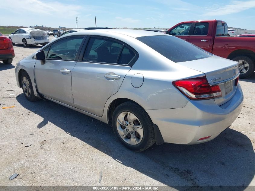 2015 Honda Civic Lx VIN: 19XFB2F56FE051666 Lot: 39205105