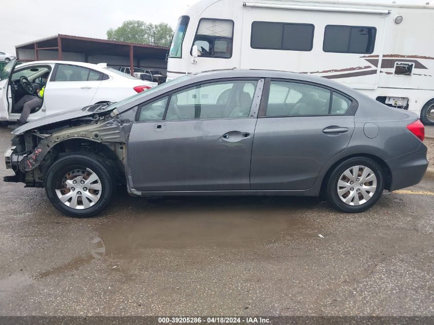 2012 Honda Civic Lx VIN: 19XFB2F55CE021456 Lot: 39205286