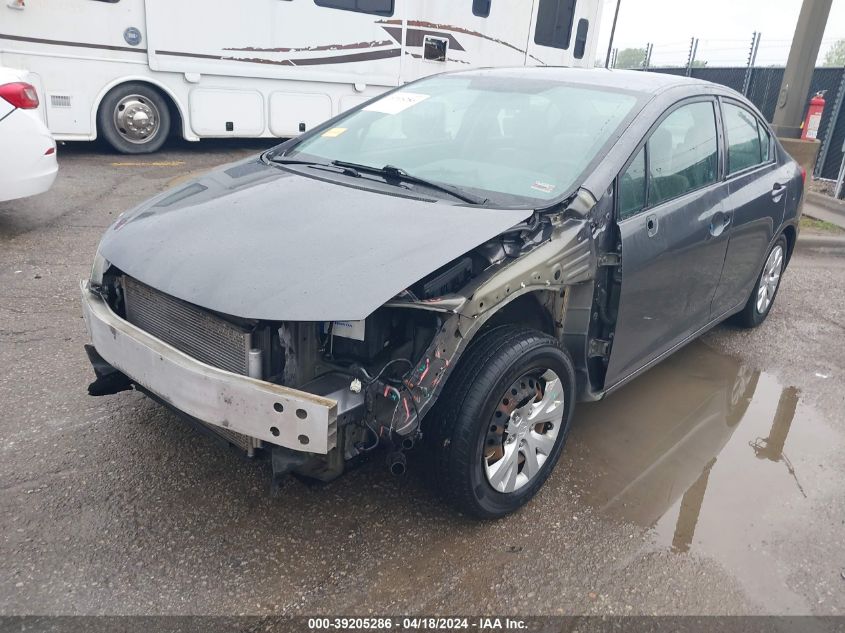 2012 Honda Civic Lx VIN: 19XFB2F55CE021456 Lot: 39205286