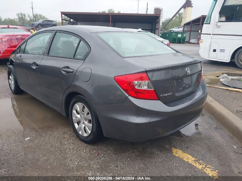 2012 Honda Civic Lx VIN: 19XFB2F55CE021456 Lot: 39205286