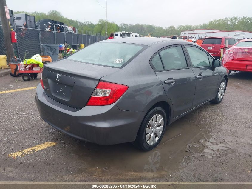 2012 Honda Civic Lx VIN: 19XFB2F55CE021456 Lot: 39205286