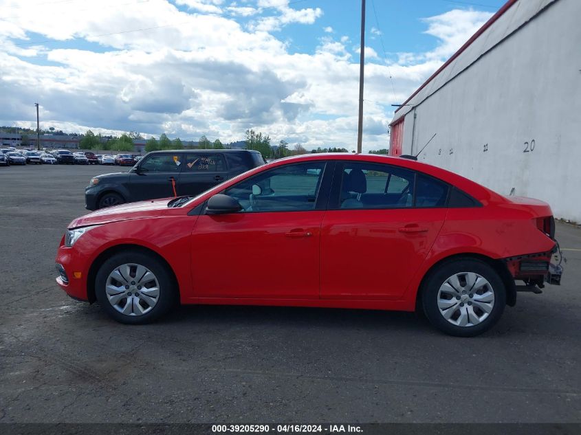 2015 Chevrolet Cruze Ls Auto VIN: 1G1PA5SG6F7261192 Lot: 39205290