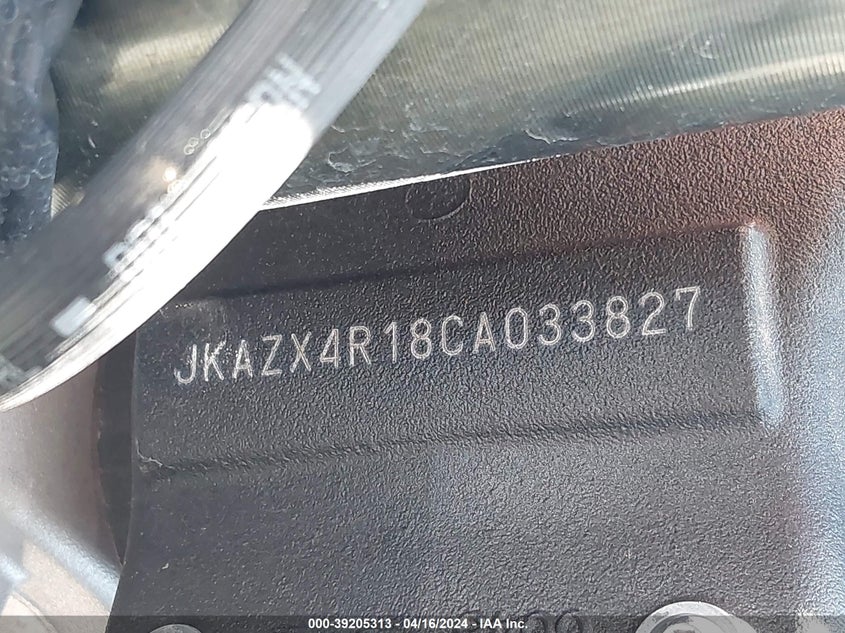 2012 KAWASAKI ZX600 R - JKAZX4R18CA033827