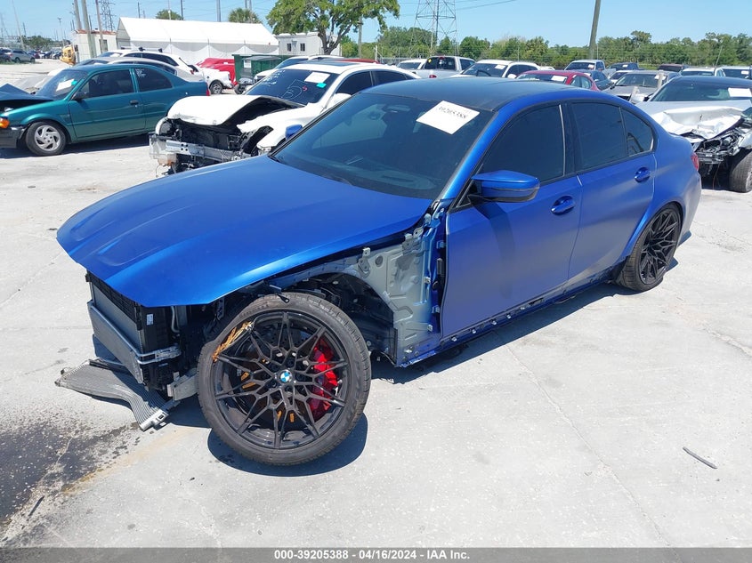 2024 BMW M3 Competition VIN: WBS33AY06RFS01385 Lot: 39205388