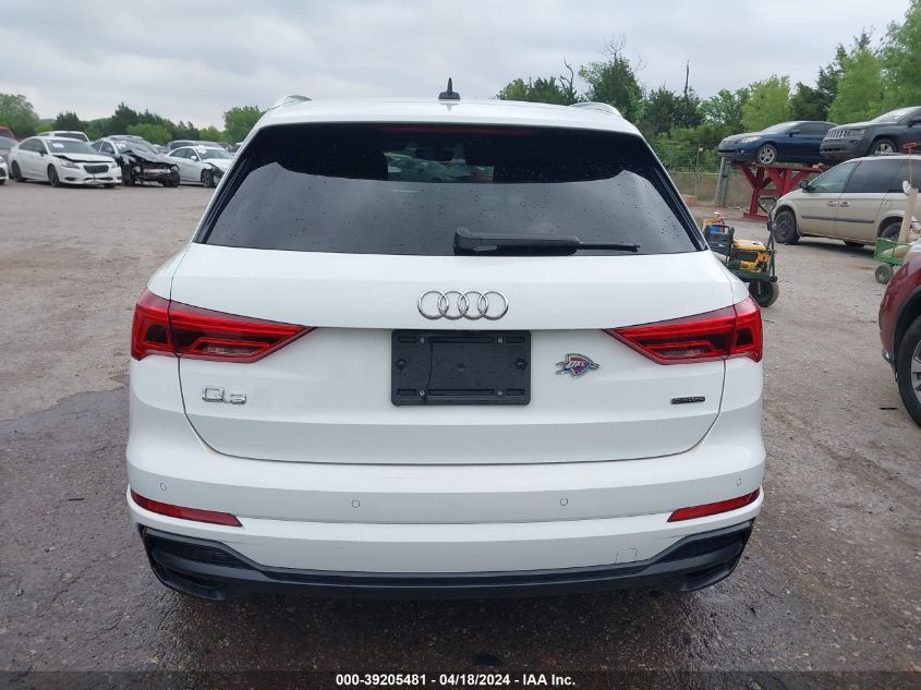 2021 Audi Q3 Premium 45 Tfsi S Line Quattro Tiptronic VIN: WA1DECF35M1083179 Lot: 39205481