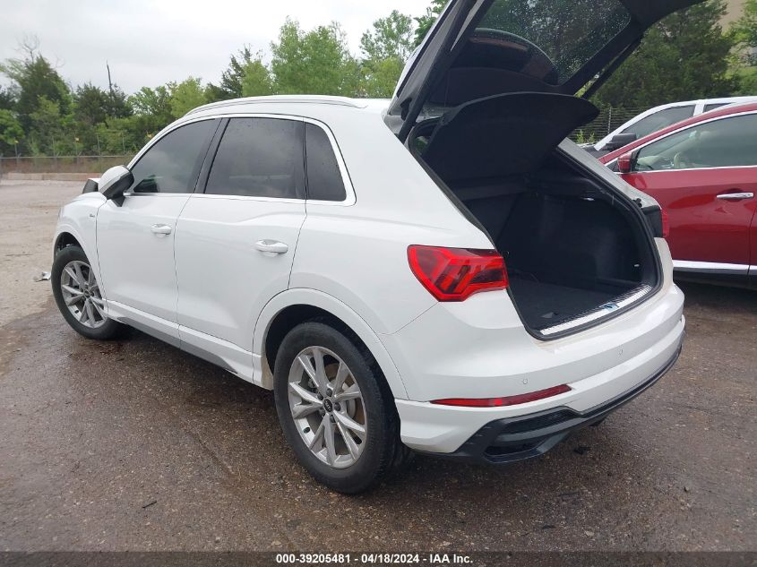 2021 Audi Q3 Premium 45 Tfsi S Line Quattro Tiptronic VIN: WA1DECF35M1083179 Lot: 39205481