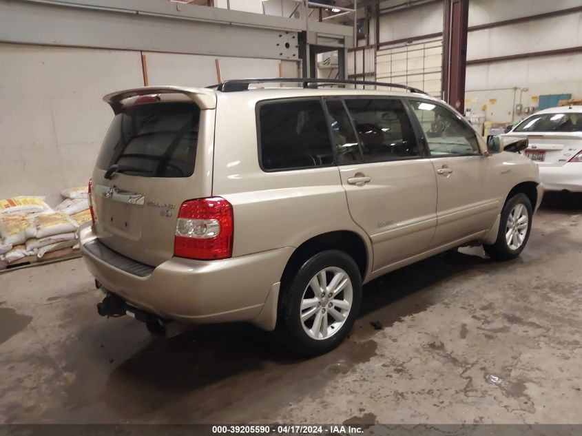 2007 Toyota Highlander Hybrid Limited V6 VIN: JTEEW21A070047106 Lot: 39205590