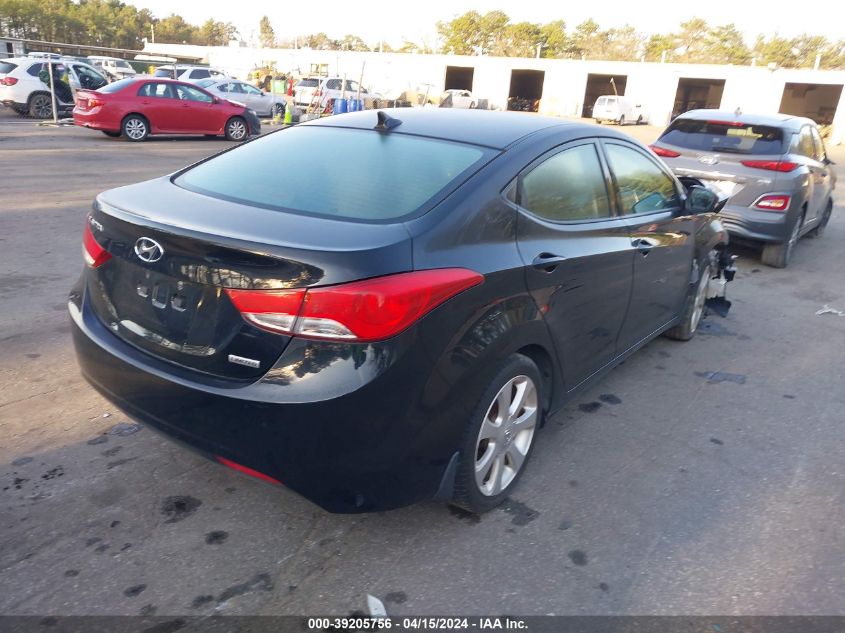 2013 Hyundai Elantra Limited VIN: 5NPDH4AE3DH198576 Lot: 39205756