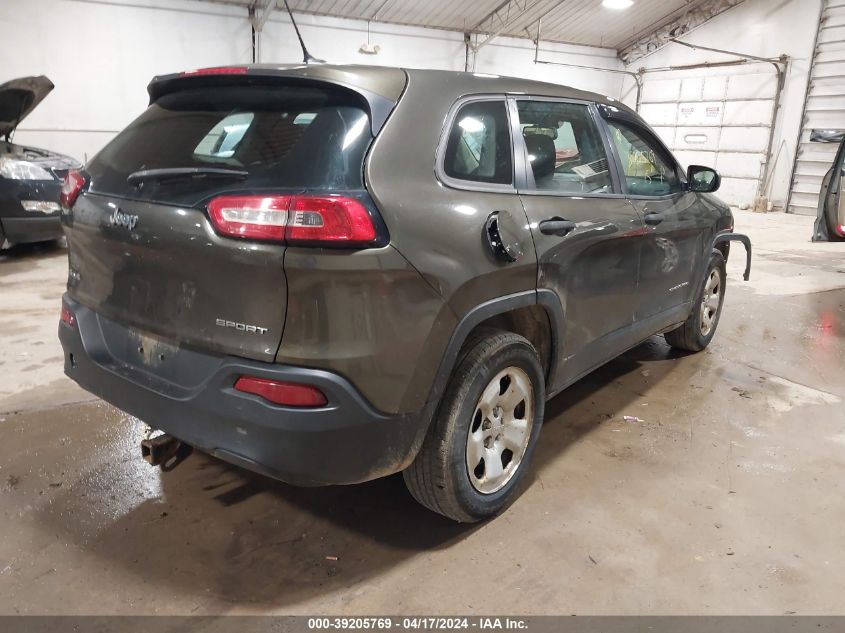 2015 Jeep Cherokee Sport VIN: 1C4PJMAB6FW636446 Lot: 39205769