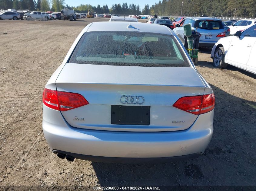 2010 Audi A4 2.0T Premium VIN: WAUEFAFL3AN058441 Lot: 39206000