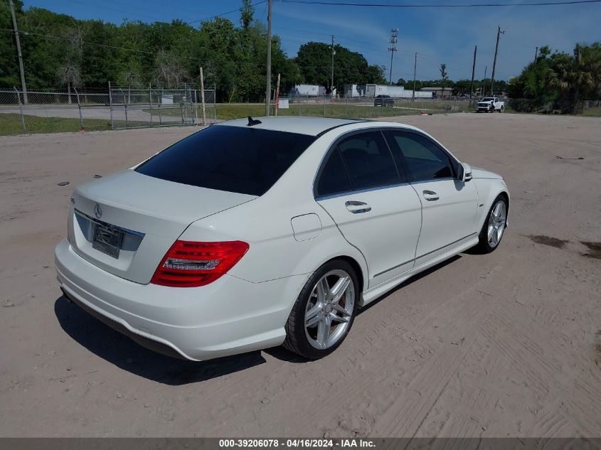 WDDGF4HB8CA608380 | 2012 MERCEDES-BENZ C 250