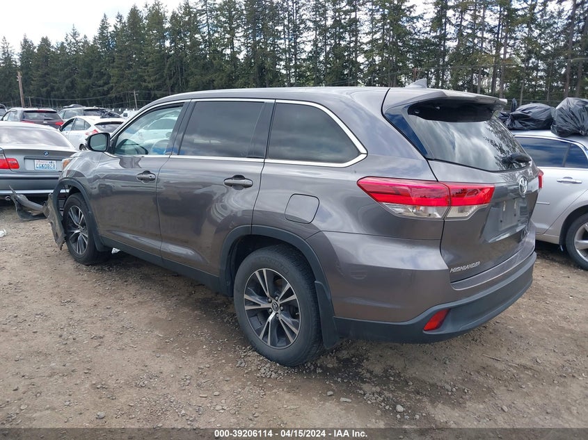 2019 TOYOTA HIGHLANDER VIN: 5TDBZRFH7KS974560