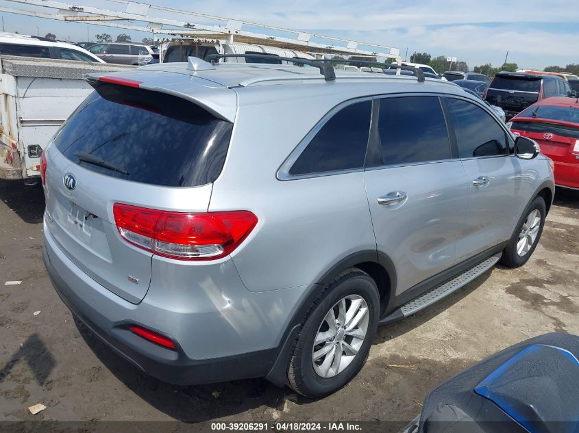 2016 Kia Sorento 2.4L Lx VIN: 5XYPG4A33GG128876 Lot: 39206291