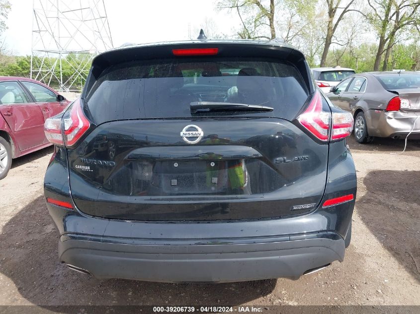 2018 Nissan Murano Sl VIN: 5N1AZ2MH6JN143170 Lot: 39206739
