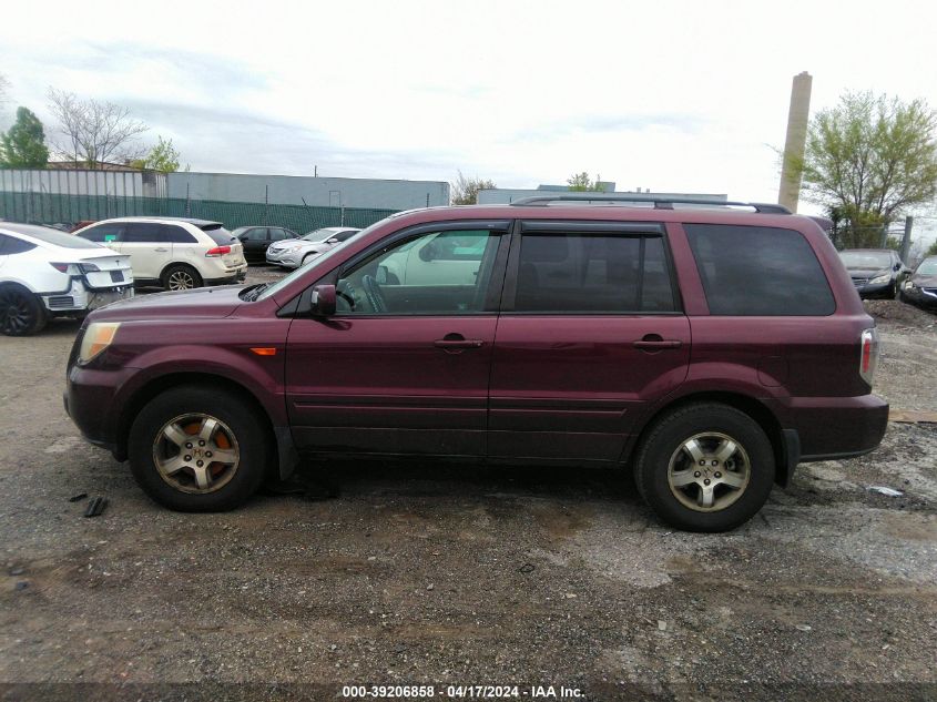 2007 Honda Pilot Ex-L VIN: 5FNYF18587B021195 Lot: 39206858