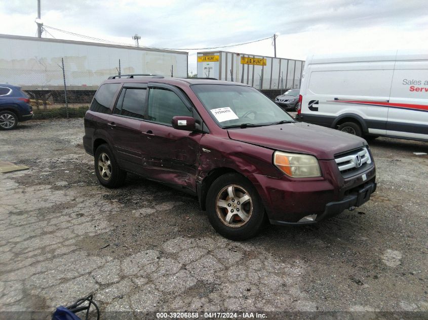 2007 Honda Pilot Ex-L VIN: 5FNYF18587B021195 Lot: 39206858