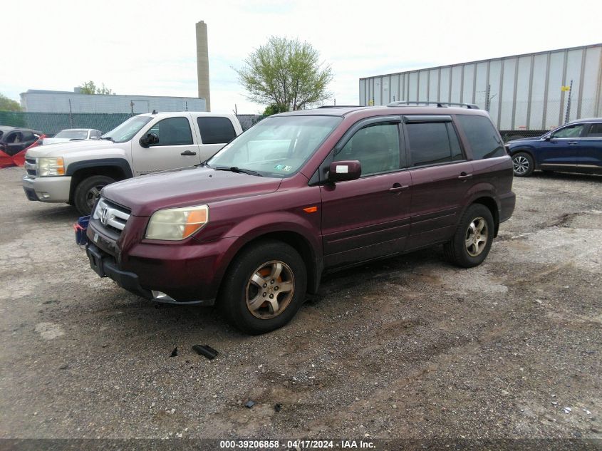 2007 Honda Pilot Ex-L VIN: 5FNYF18587B021195 Lot: 39206858