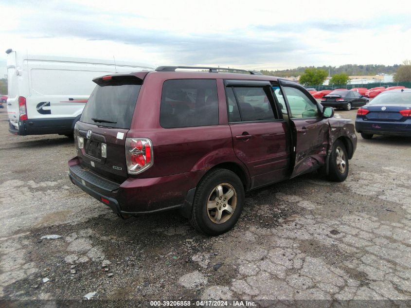 2007 Honda Pilot Ex-L VIN: 5FNYF18587B021195 Lot: 39206858