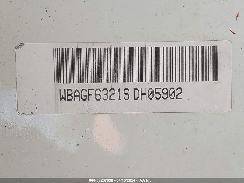 WBAGF6321SDH05902 | 1995 BMW 740