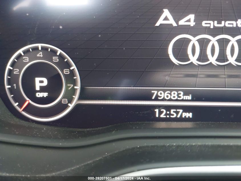 2018 Audi A4 2.0T Premium/2.0T Tech Premium VIN: WAUENAF43JA021814 Lot: 39207501