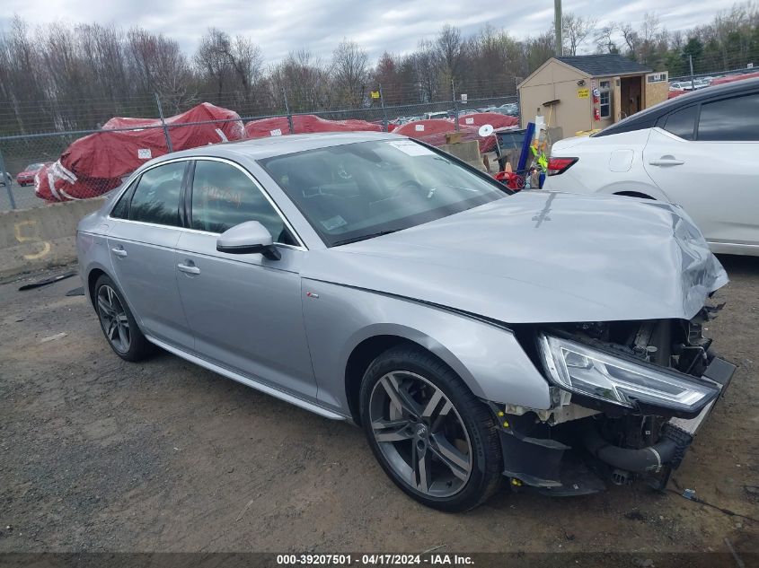 2018 Audi A4 2.0T Premium/2.0T Tech Premium VIN: WAUENAF43JA021814 Lot: 39207501