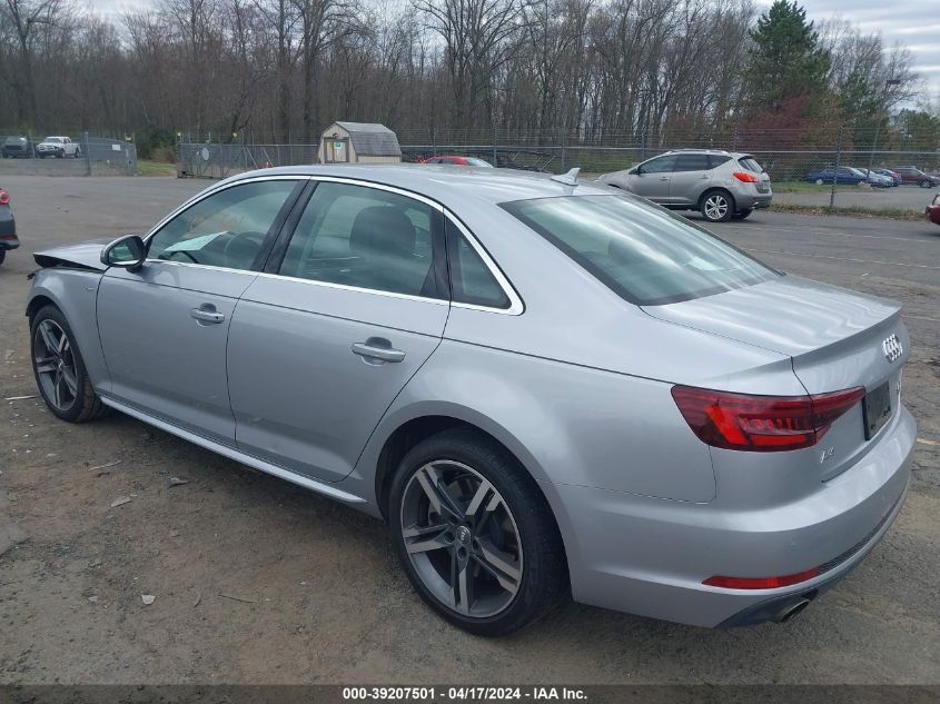 2018 Audi A4 2.0T Premium/2.0T Tech Premium VIN: WAUENAF43JA021814 Lot: 39207501