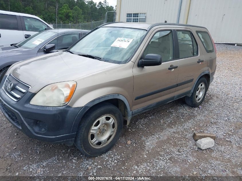 2005 Honda Cr-V Lx VIN: JHLRD68505C018246 Lot: 39207678