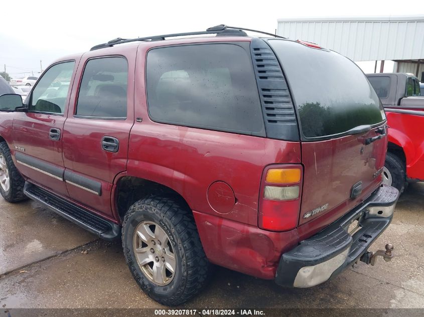 2002 Chevrolet Tahoe Ls VIN: 1GNEC13Z02J307993 Lot: 39207817