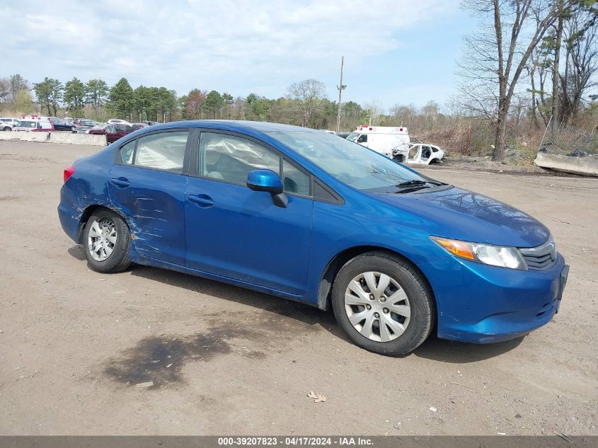 2012 Honda Civic Lx VIN: 19XFB2F55CE333213 Lot: 39207823