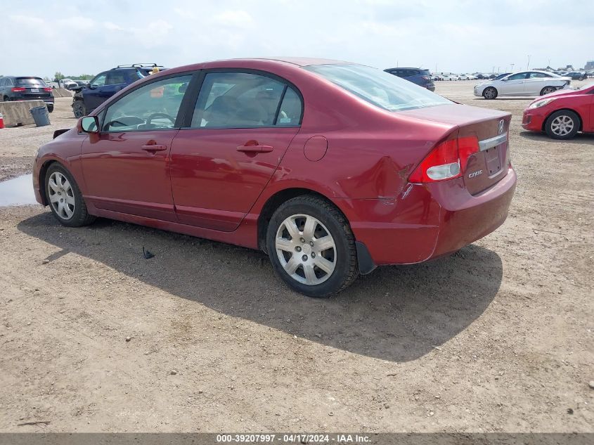 2009 Honda Civic Lx VIN: 19XFA16579E000999 Lot: 39207997